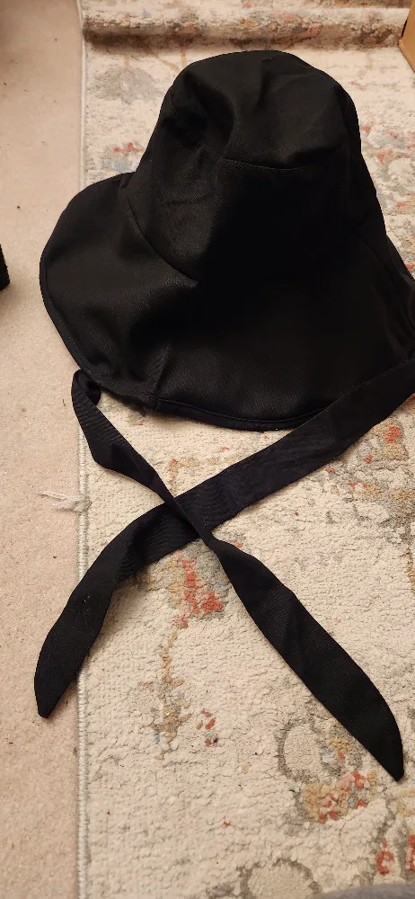 Black Bucket Hat with Ties thumbnail