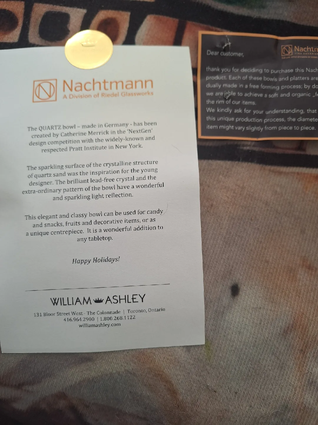 Nachtmann Quartz Crystal Bowl - New in Box! image indicator(2)