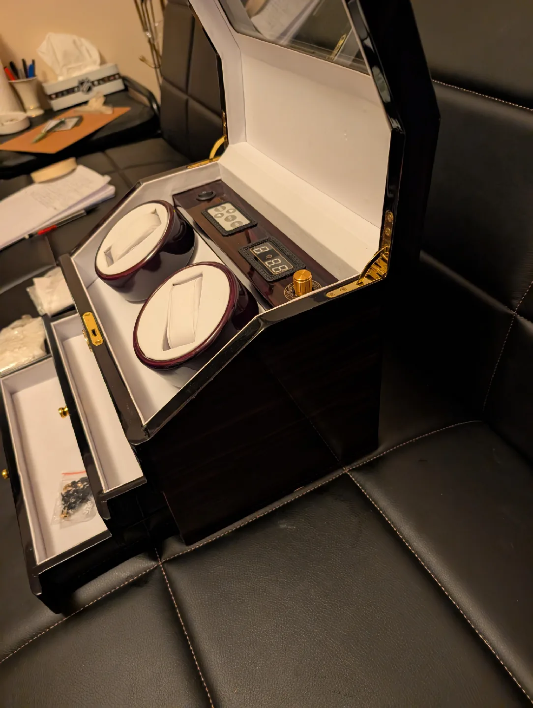 double auto  watchs self winder machine and display box image indicator(2)