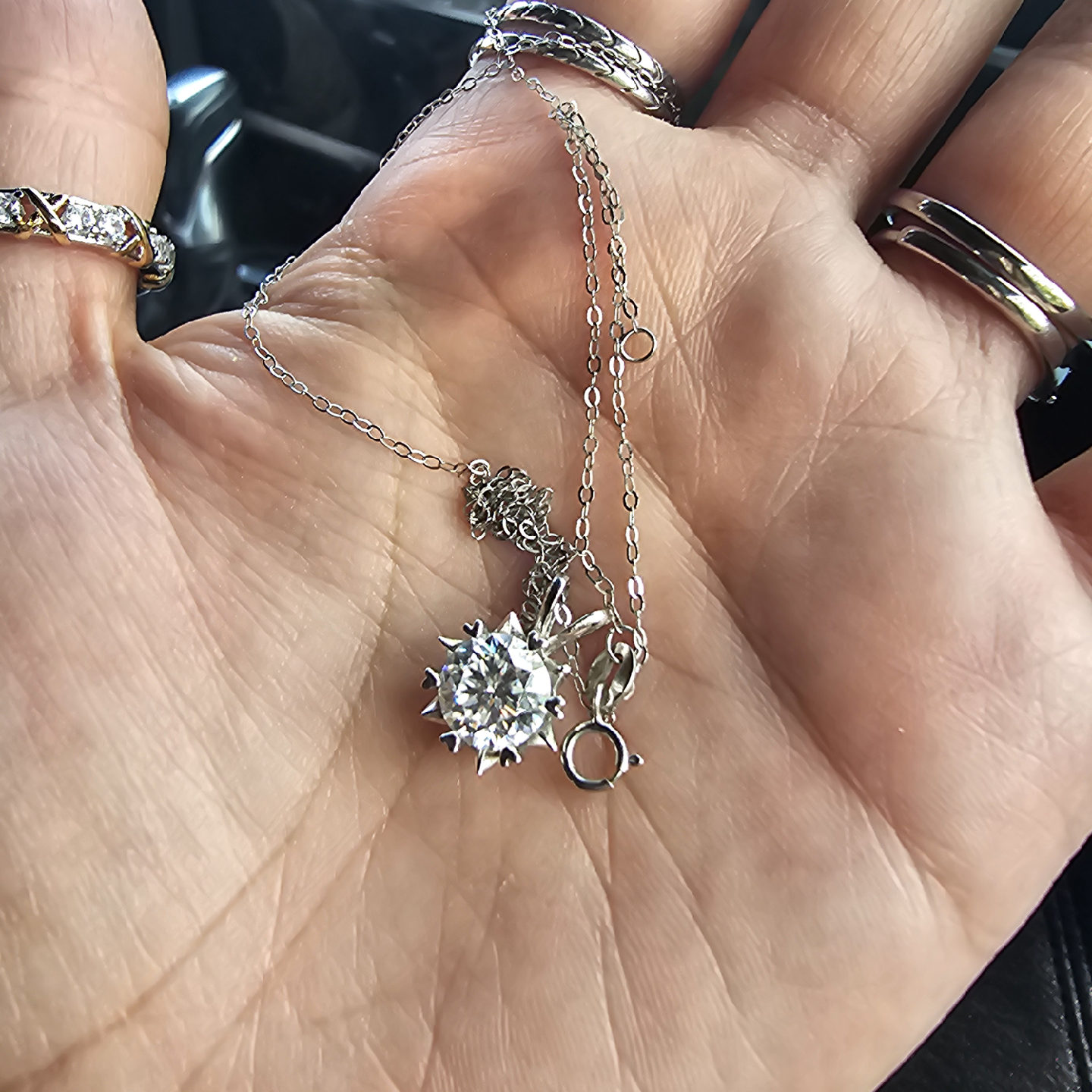 Sterling Silver Necklace with Pendant - photo 4