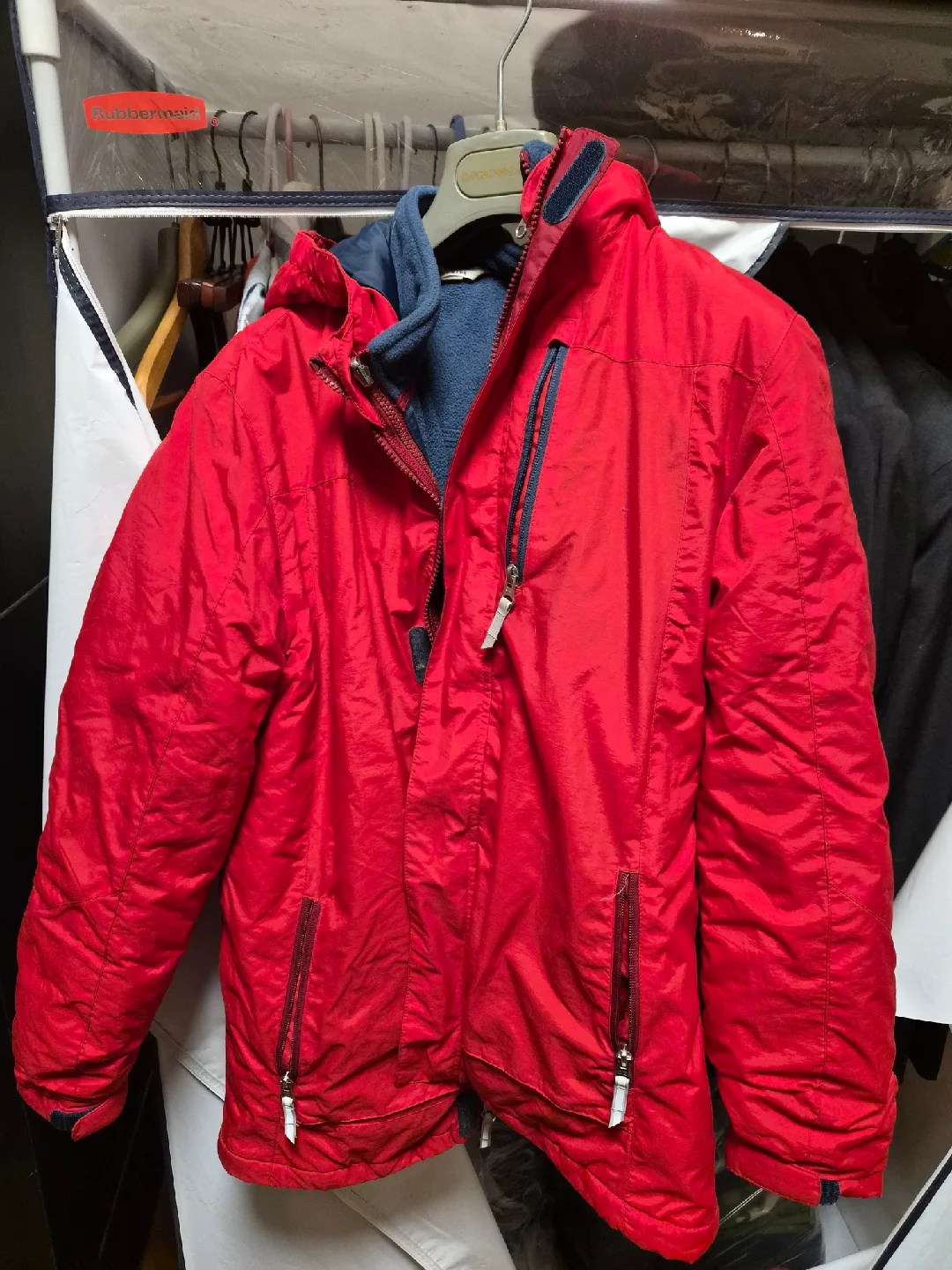 Red Winter Jacket for kids 14-16 or adult S thumbnail