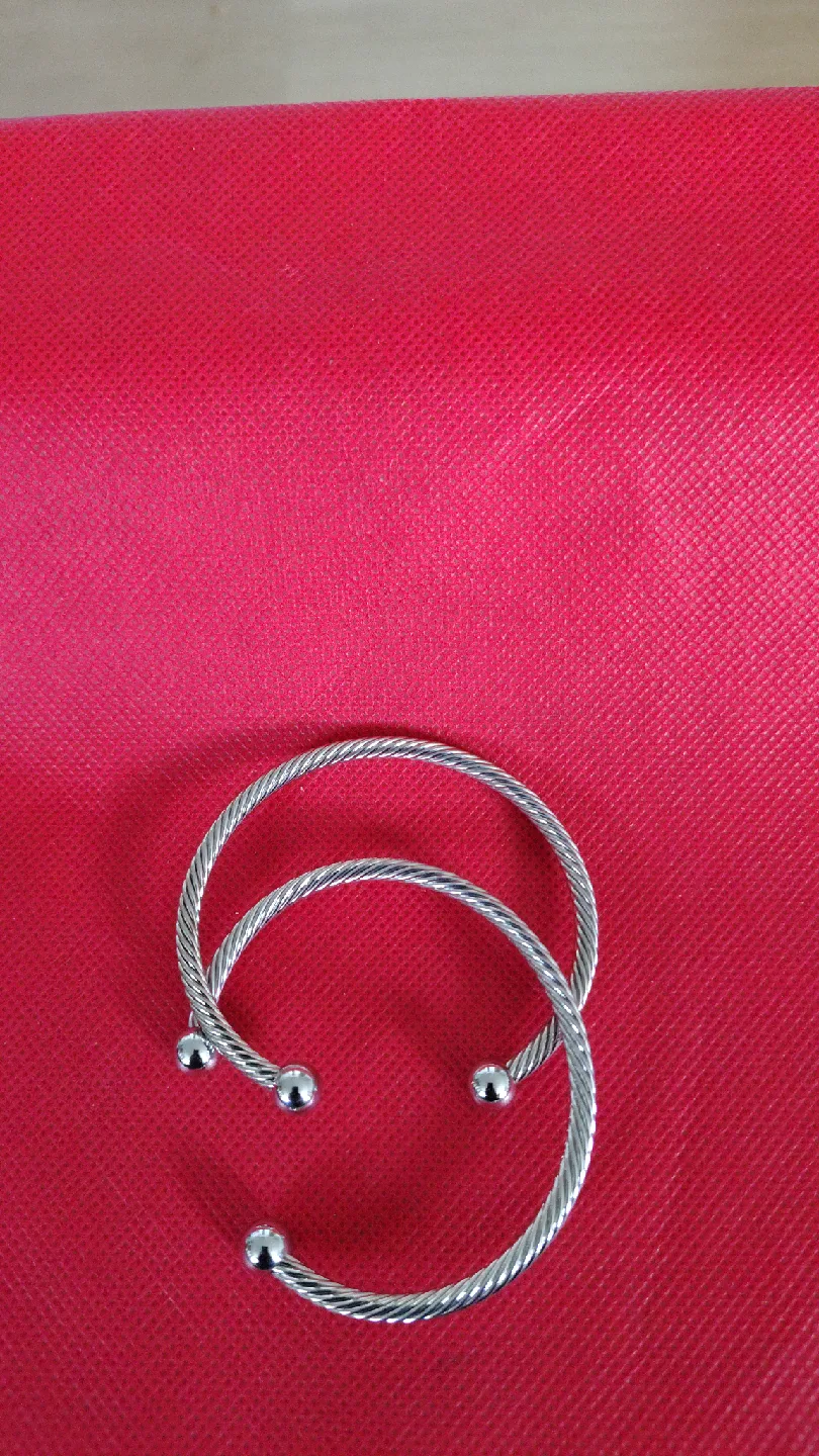Silver Bangle Bracelets - Set of 2 image indicator(2)