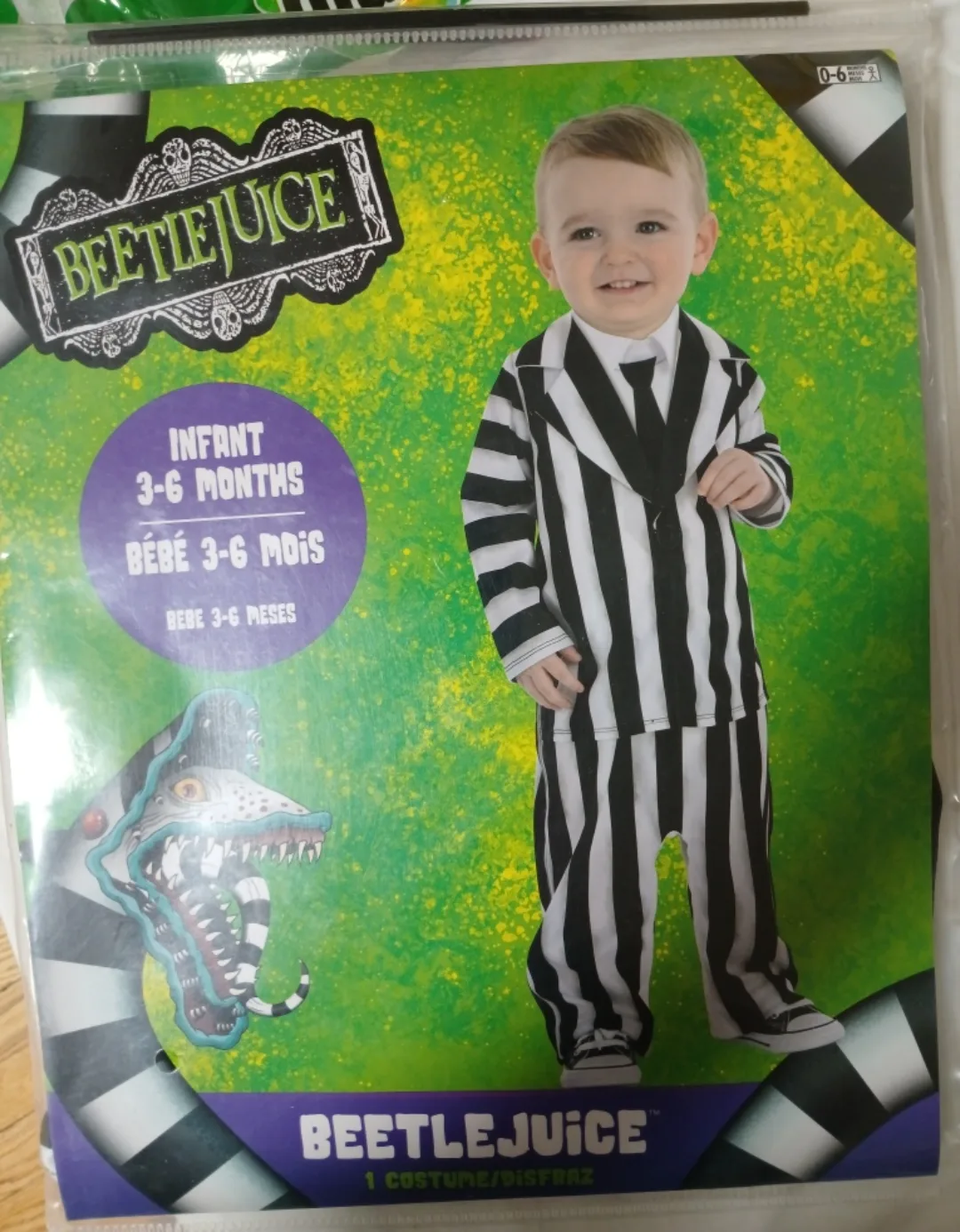 Baby Halloween Costumes: Wolf, Beetlejuice, Skeleton, Cactus image indicator(3)