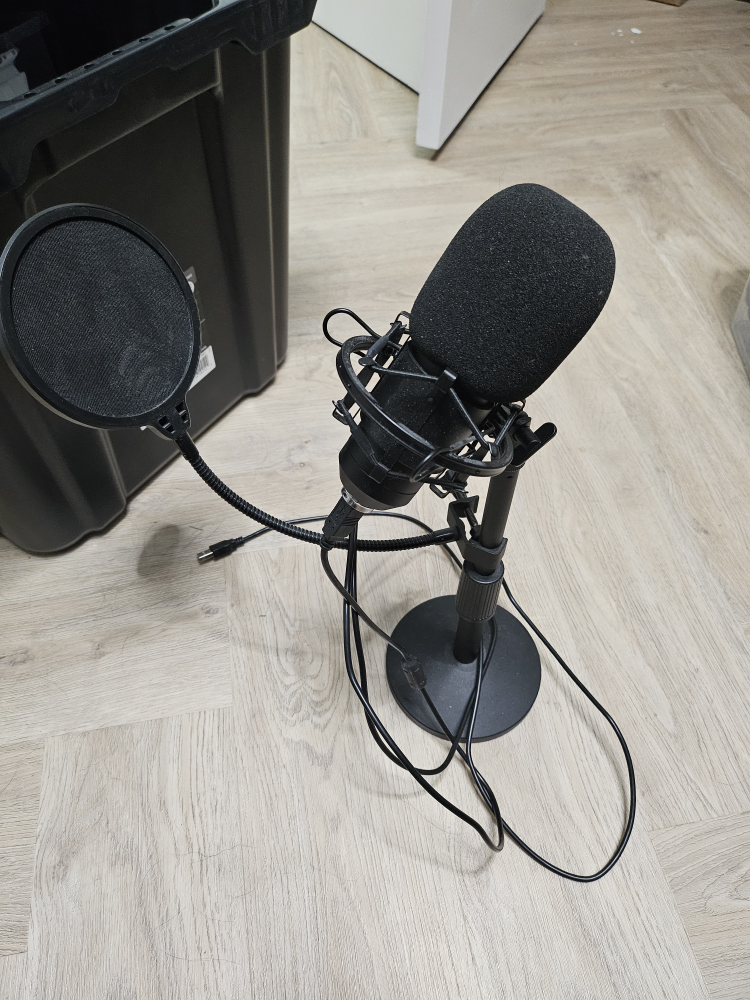 Microphone with Stand and Pop Filter