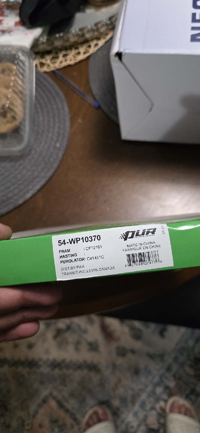 PUR 54-WP10370 Cabin Air Filter - New - photo 2