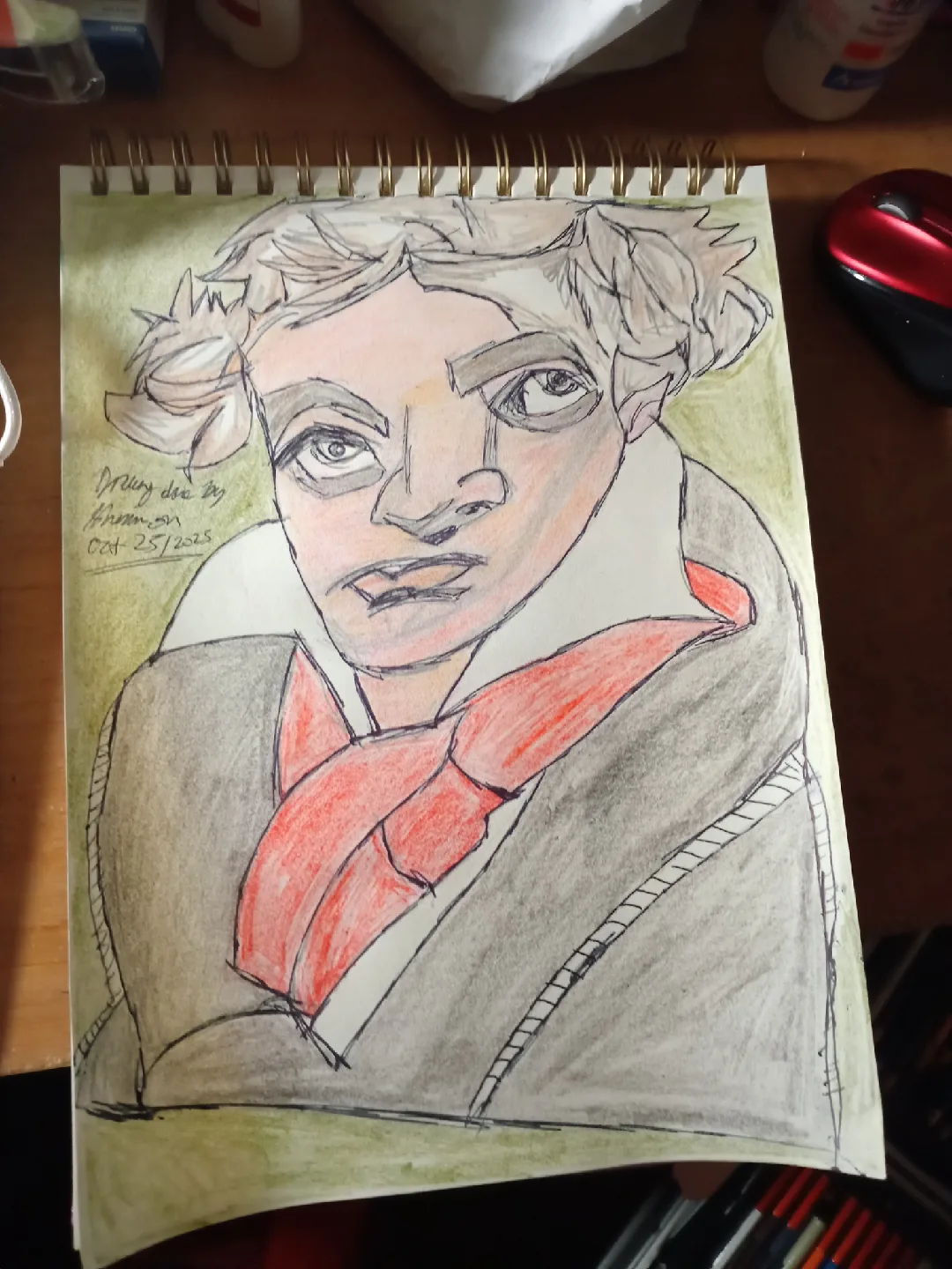 Ludwig Betowhen Drawing Illustration by custom artist image indicator(2)