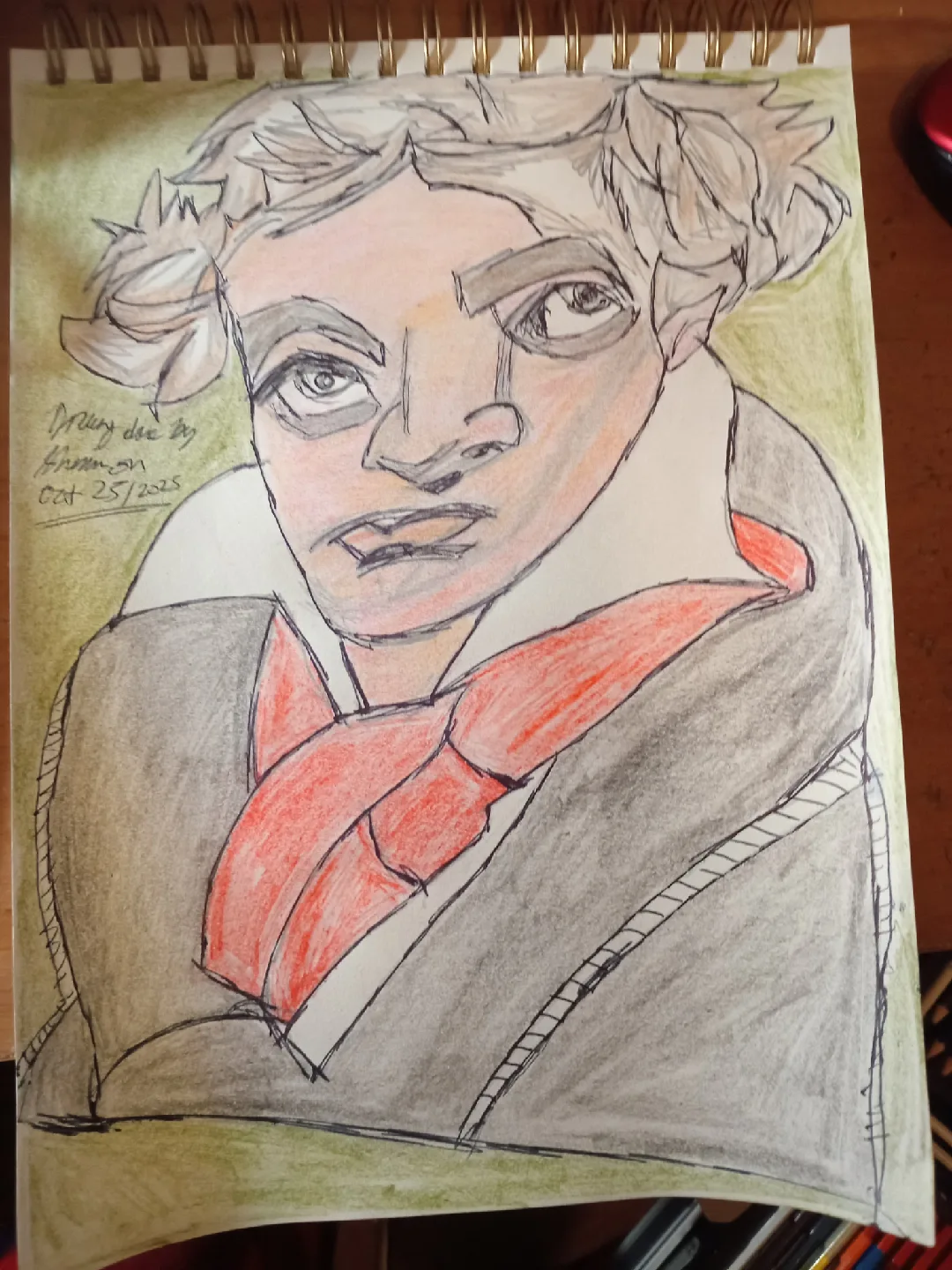 Ludwig Betowhen Drawing Illustration by custom artist image indicator(3)