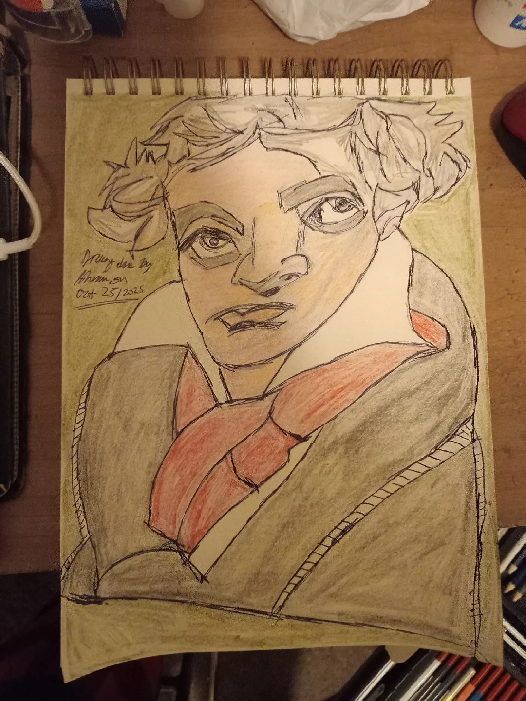 Ludwig Betowhen Drawing Illustration by custom artist image indicator(4)