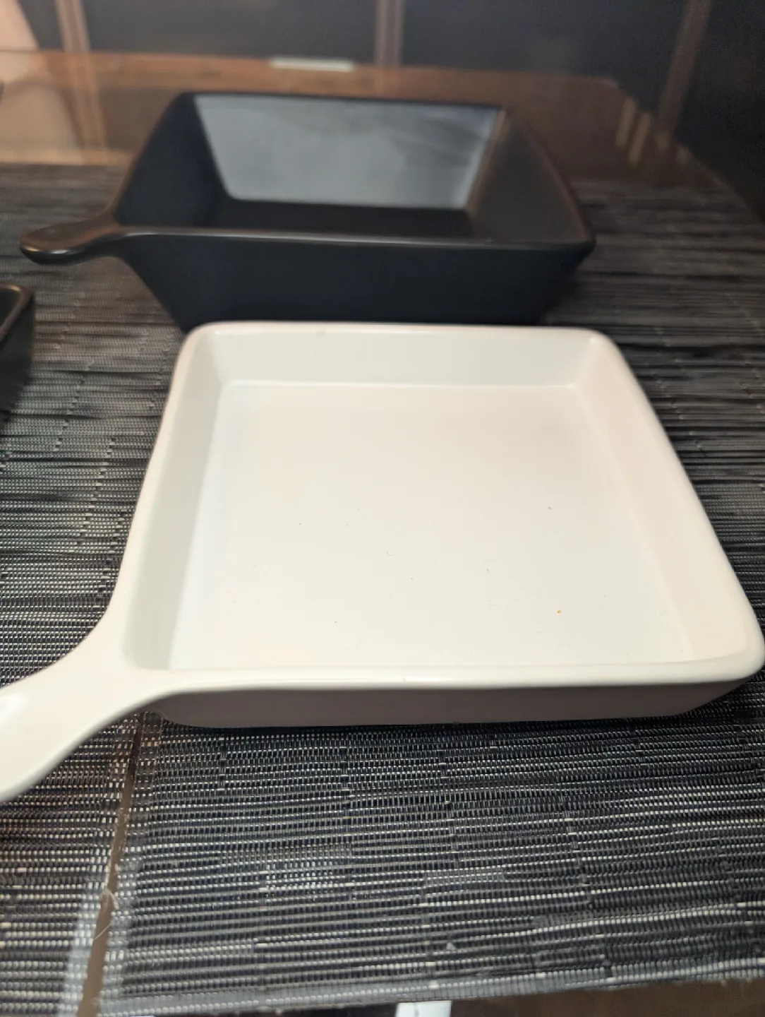 Set of Contemporary Serving Dishes - Black and White image indicator(3)