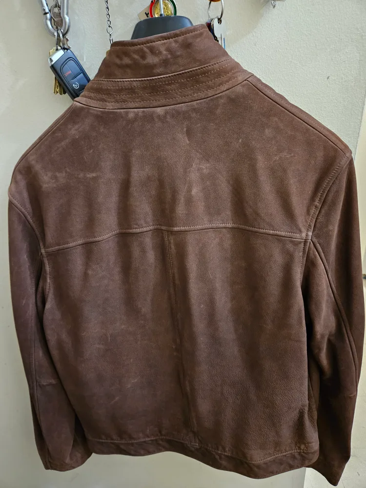 Tommy Hilfiger Brown Leather Jacket - Size L image indicator(2)