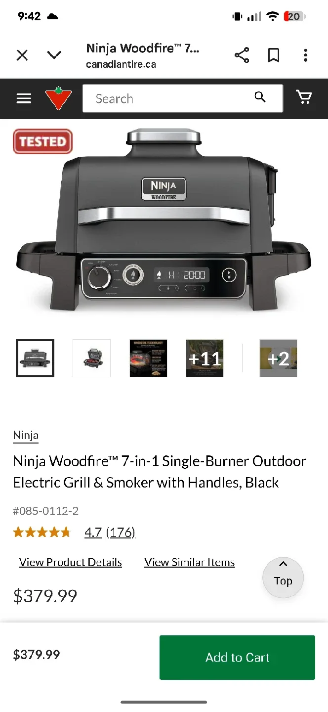 Ninja Woodfire 7-in-1 Electric Grill & Smoker