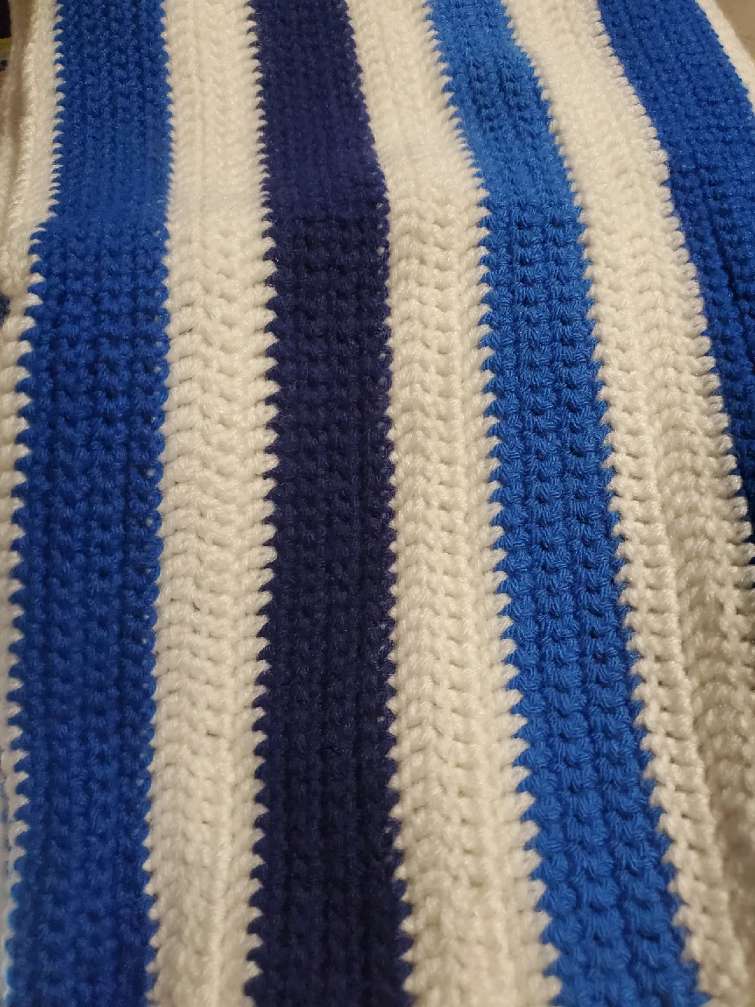 Handmade Striped Crochet Blanket image indicator(2)