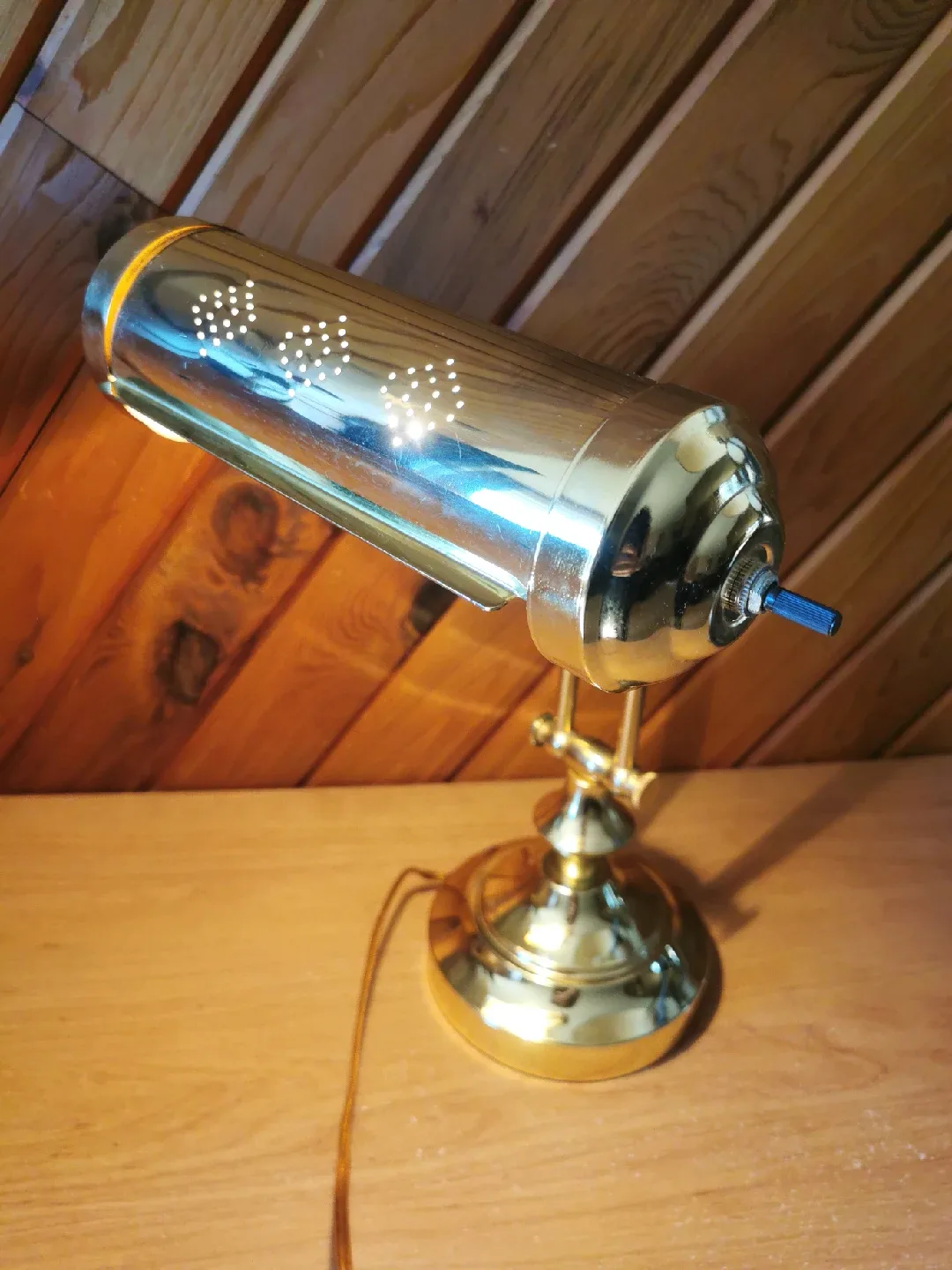 Vintage Brass Adjustable Lamp thumbnail