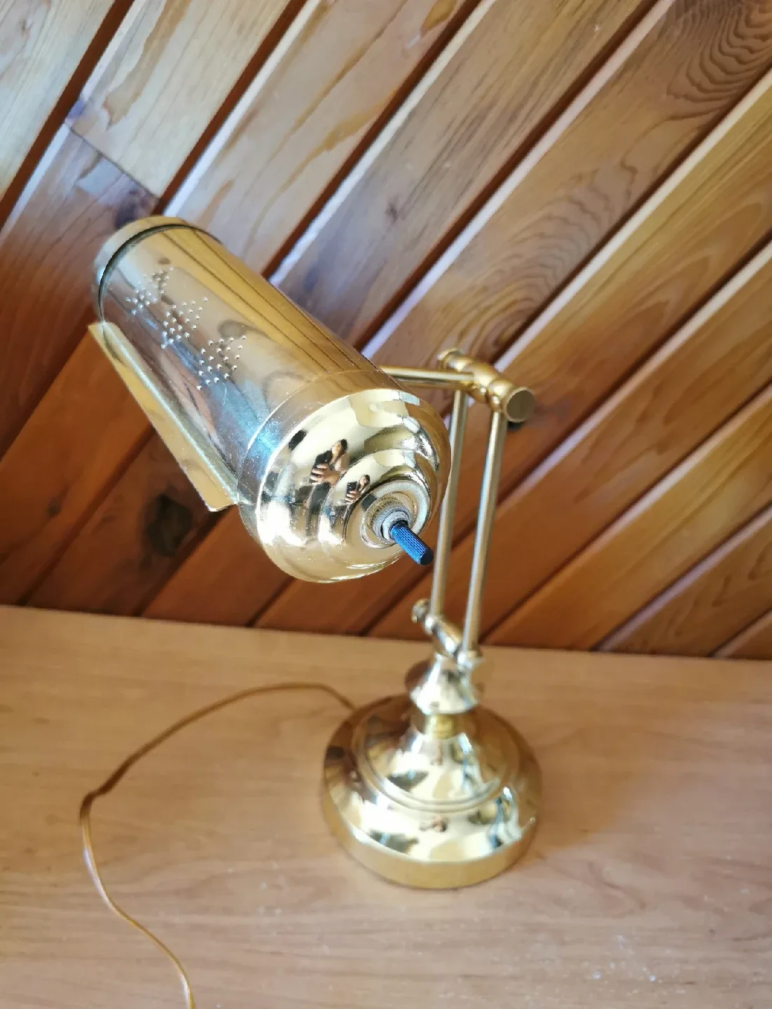 Vintage Brass Adjustable Lamp image indicator(4)