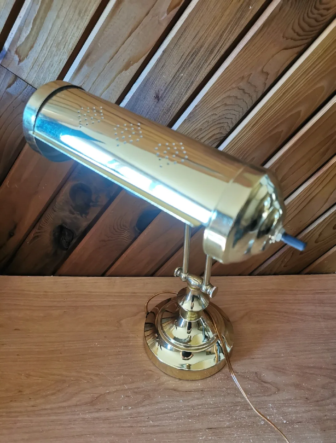 Vintage Brass Adjustable Lamp image indicator(5)