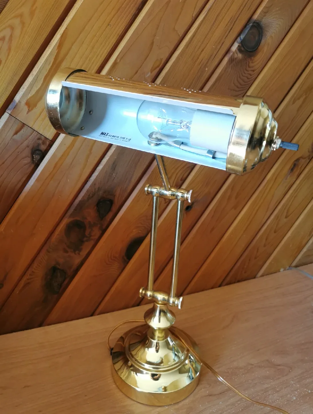 Vintage Brass Adjustable Lamp image indicator(6)