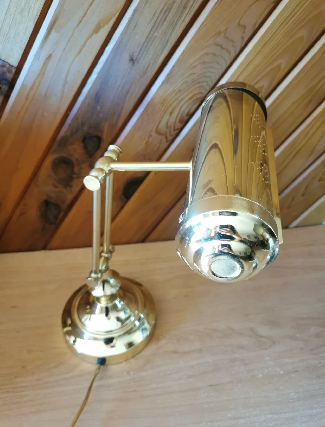 Vintage Brass Adjustable Lamp image indicator(8)