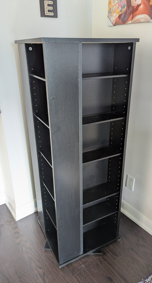 Black Wooden rotating adjusting height Bookshelf/Storage self