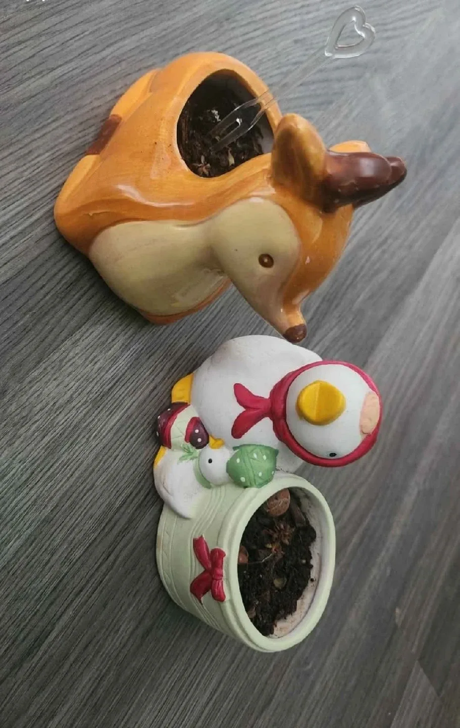 Cute Small Duck & Deer Succulents Planters image indicator(3)