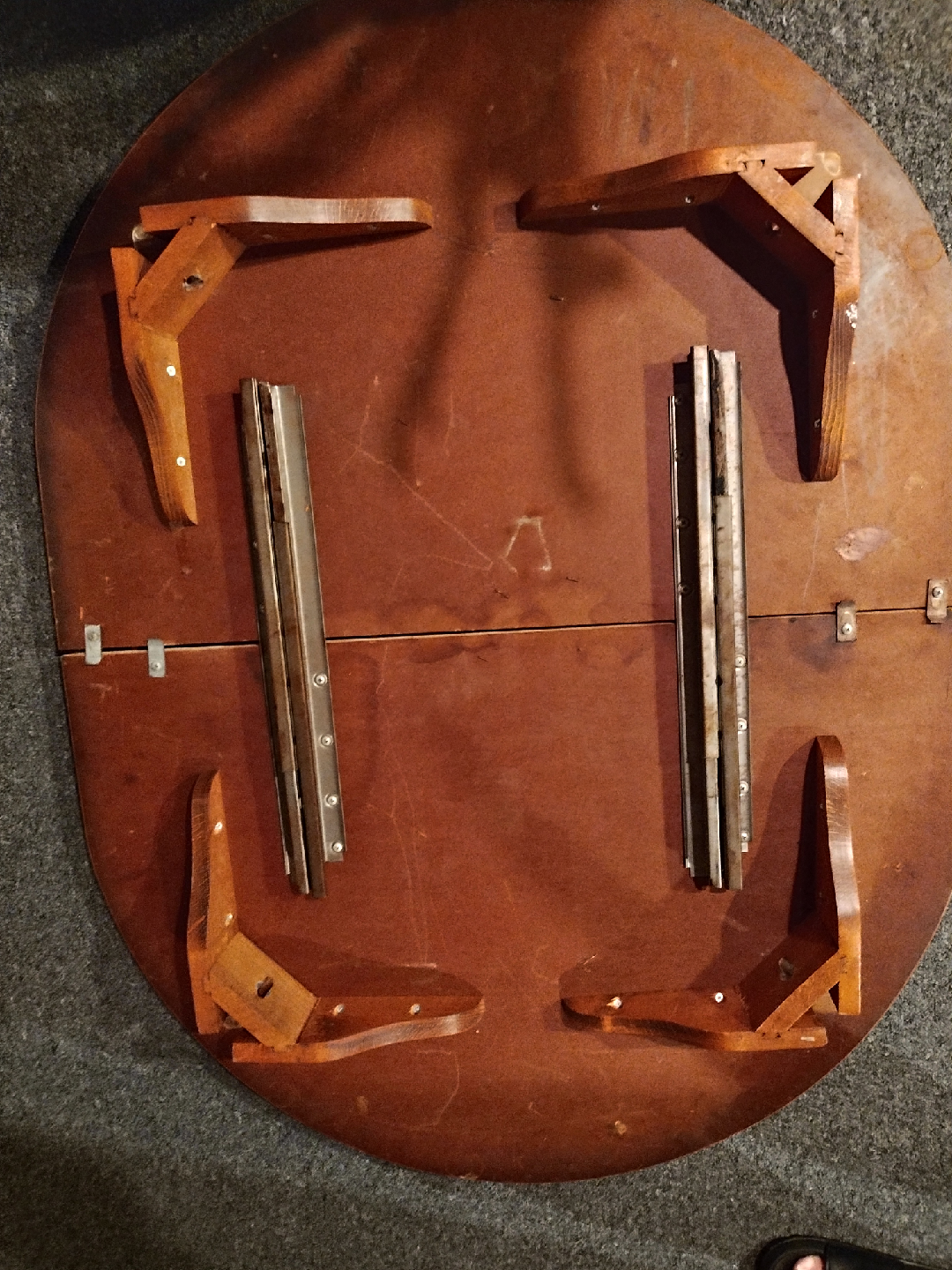 Vintage Wood Dining Table with Leaf - photo 2