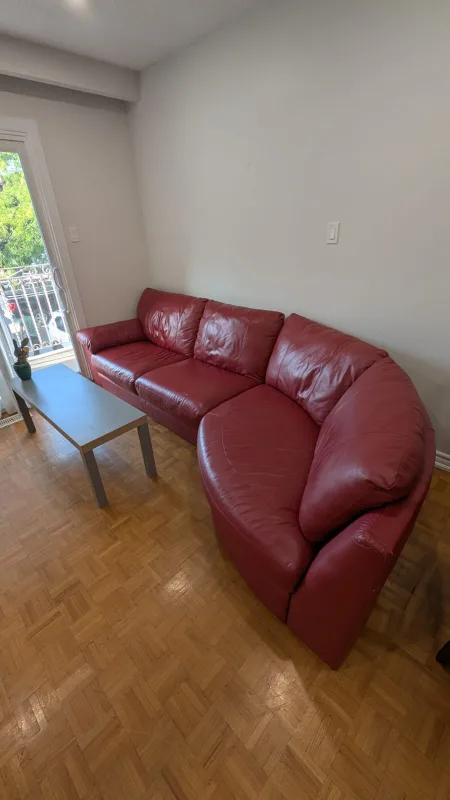 Red Leather Sectional Sofa image indicator(2)