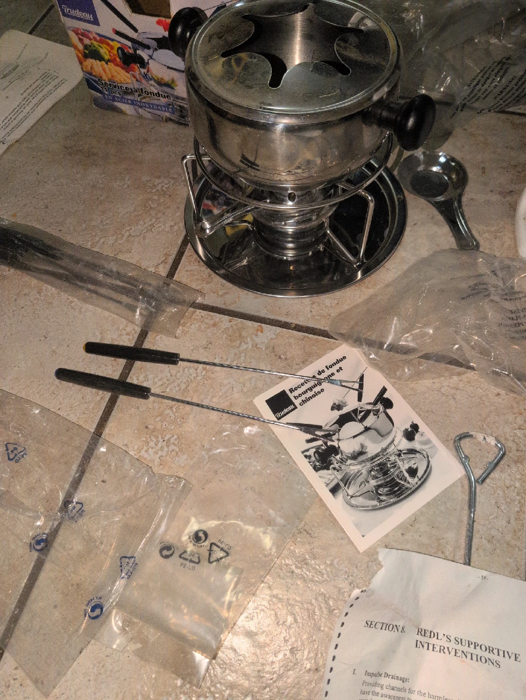 Trudeau 11-Piece Stainless Steel Fondue Set - photo 2