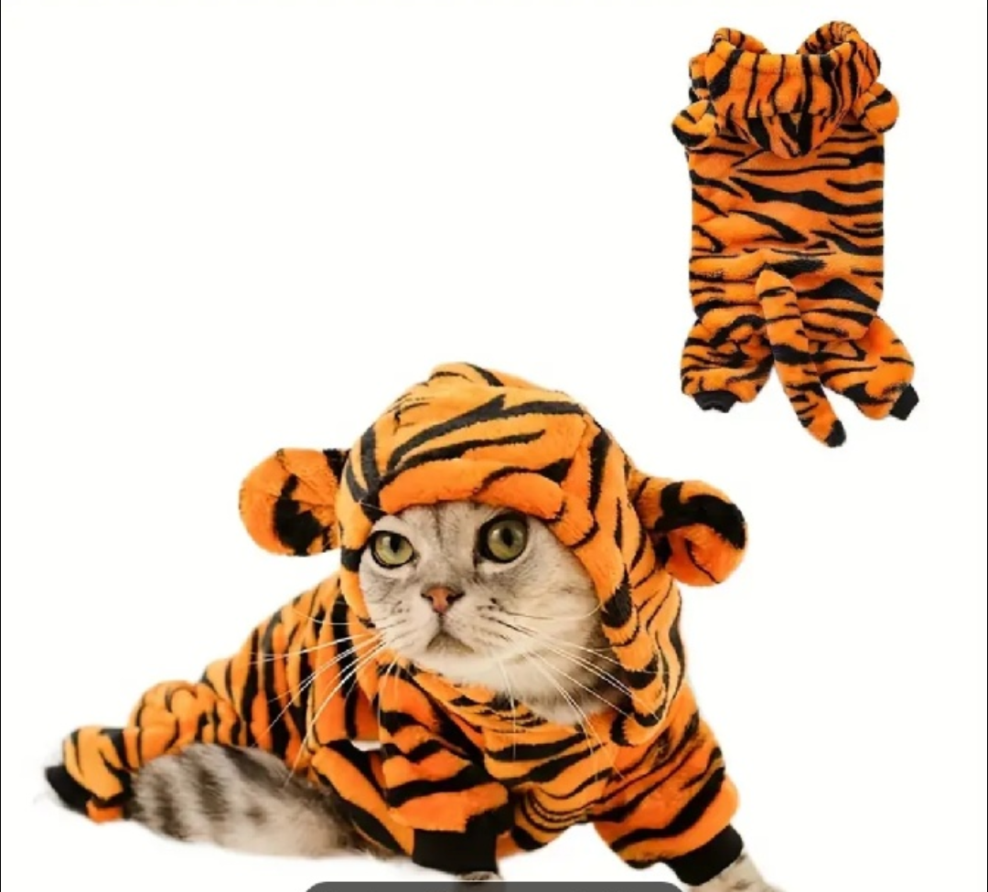 Tiger Costume for Pets, Size 6 - photo 2