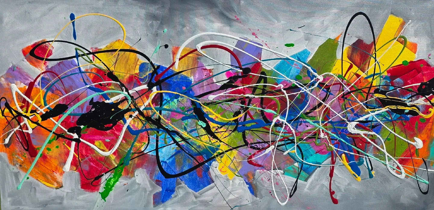 original hand-painted painting by local artist Abstract image indicator(2)