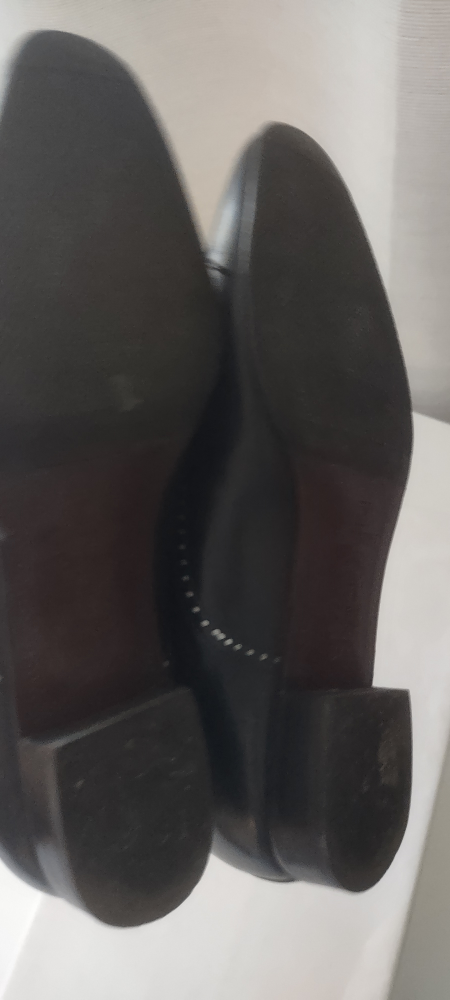 Élégance deep Blue & White Leather Shoes - photo 5