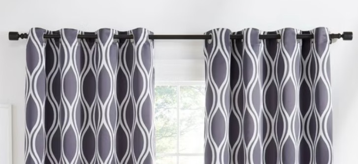 Curtains - Purple & white