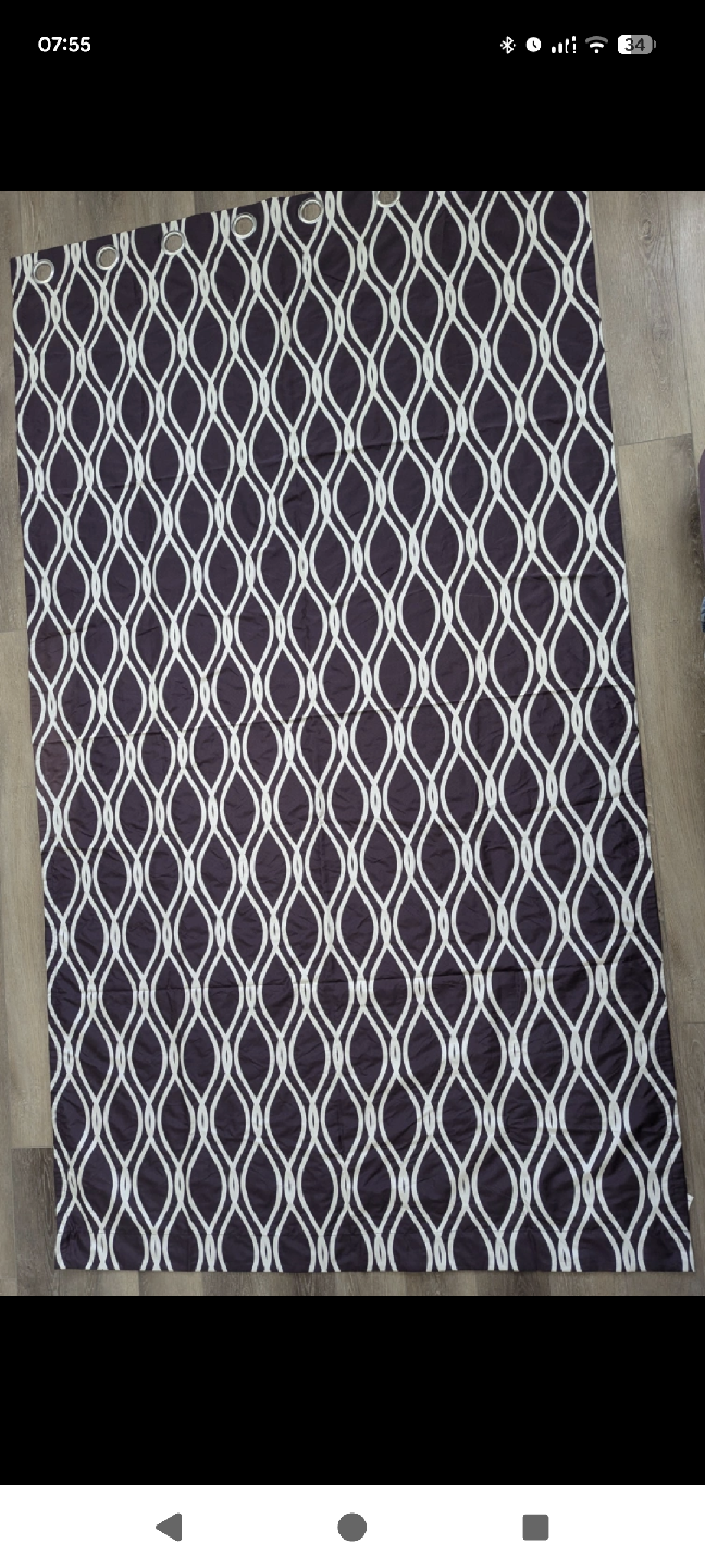 Curtains - Purple & white - photo 2