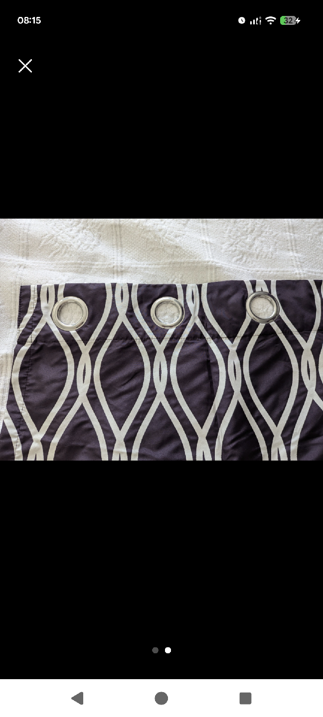 Curtains - Purple & white - photo 3