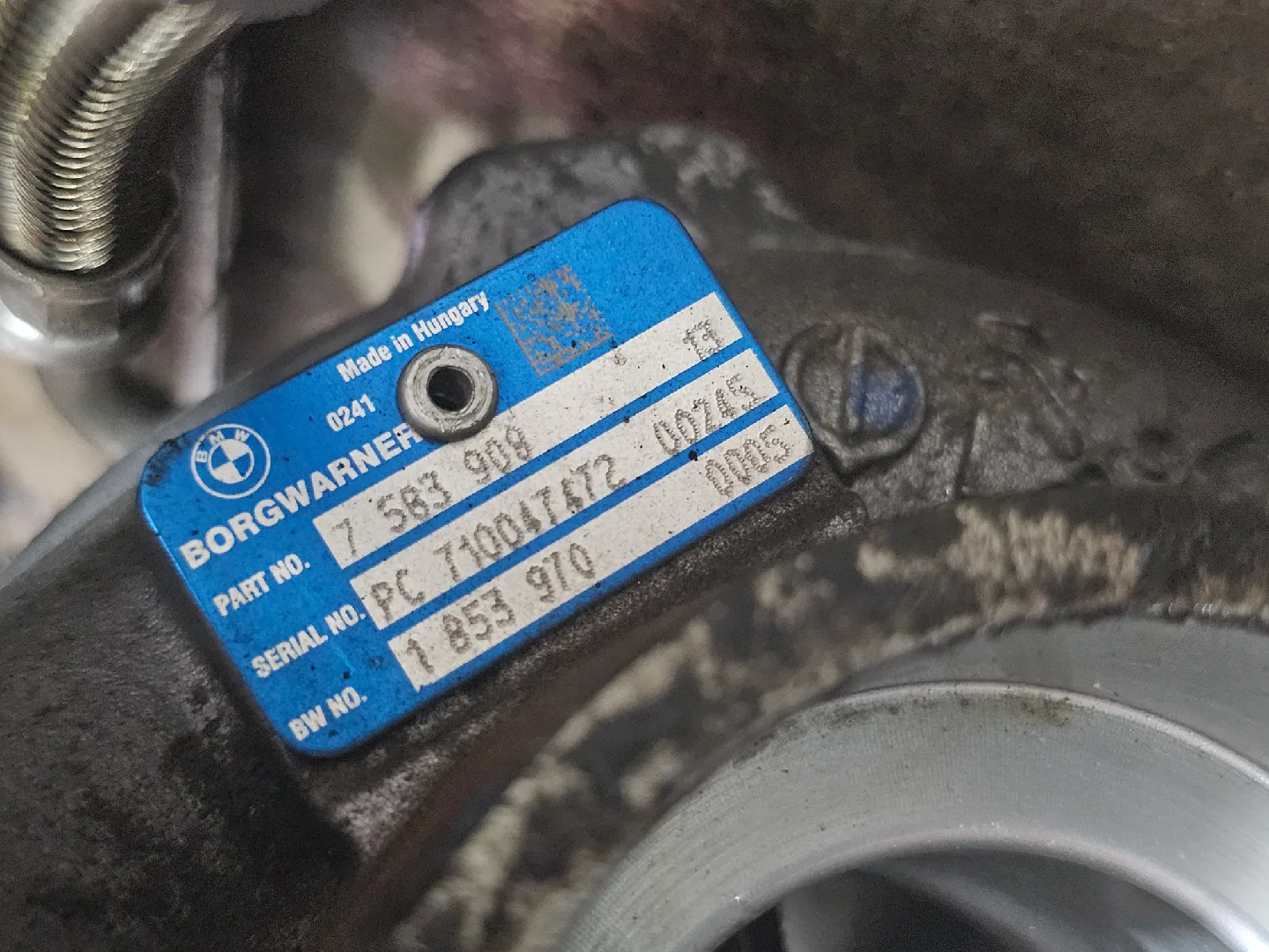 BMW BorgWarner Turbocharger 7 583 909 F10 N55 535 image indicator(3)