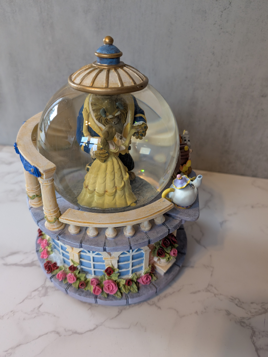 RARE Discontinued Disney Beauty and the Beast Snow Globe - photo 2