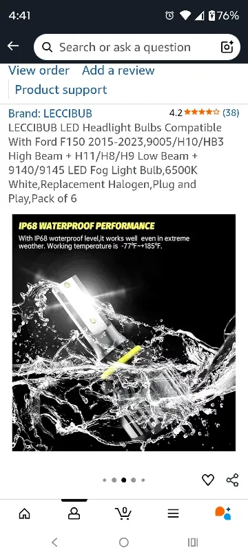 LECCIBUB LED Headlight Bulbs - Ford F150 Compatible image indicator(2)