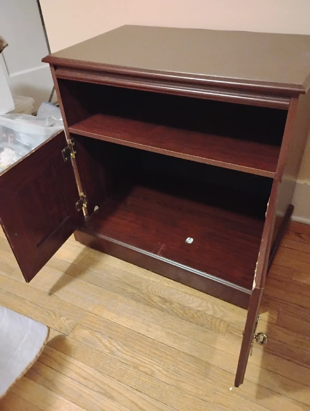 Brown Wooden TV Stand Cabinet image indicator(3)