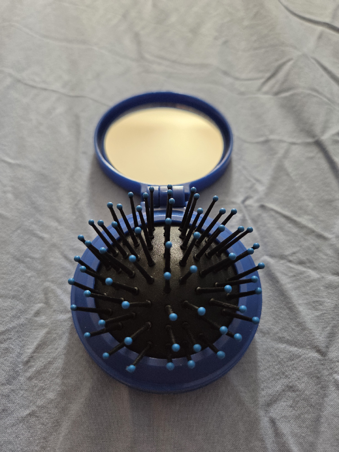 Blue Compact Mirror Hair Brush 🎃 - photo 2