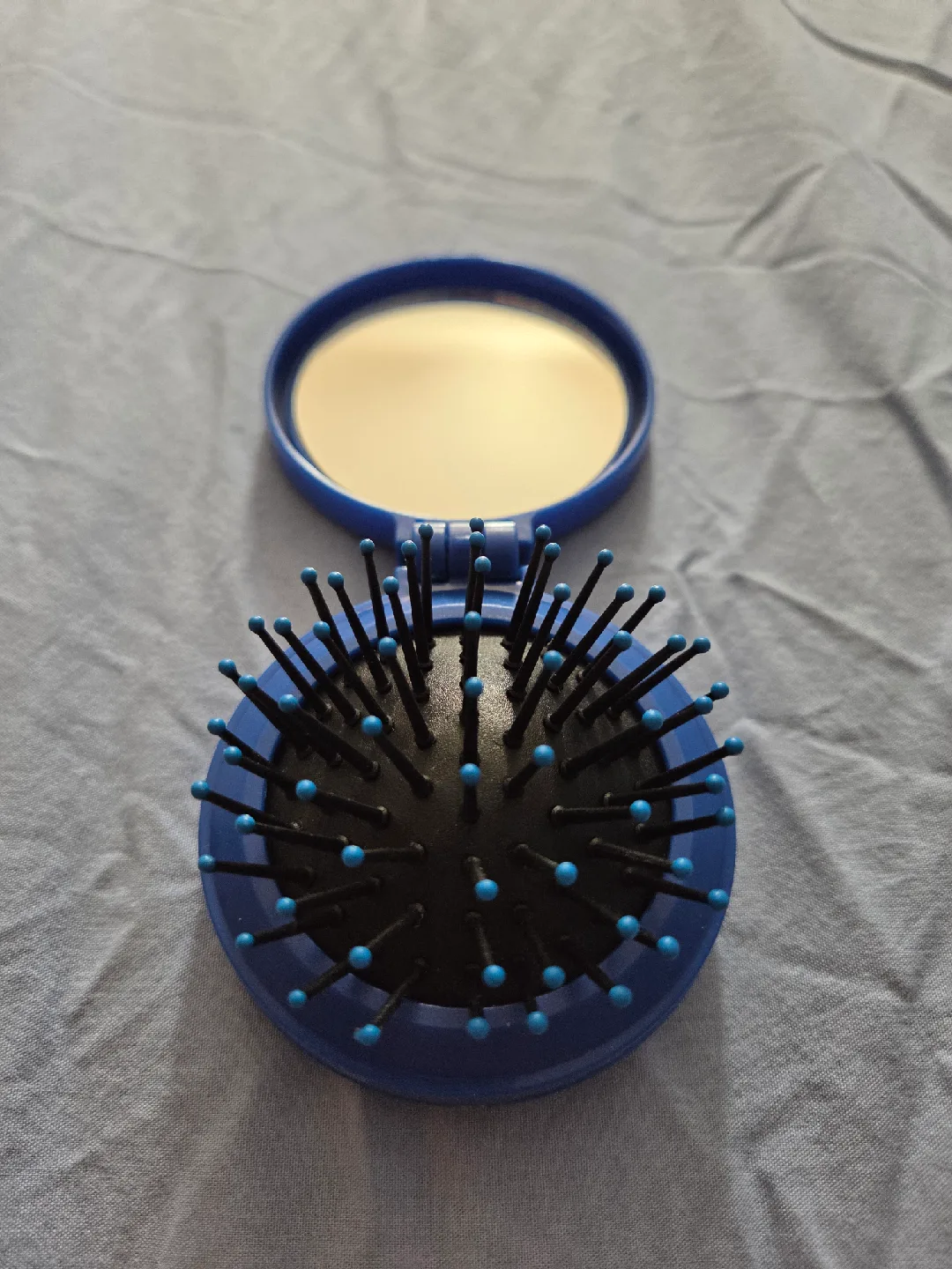 Blue Compact Mirror Hair Brush 🎃 image indicator(2)