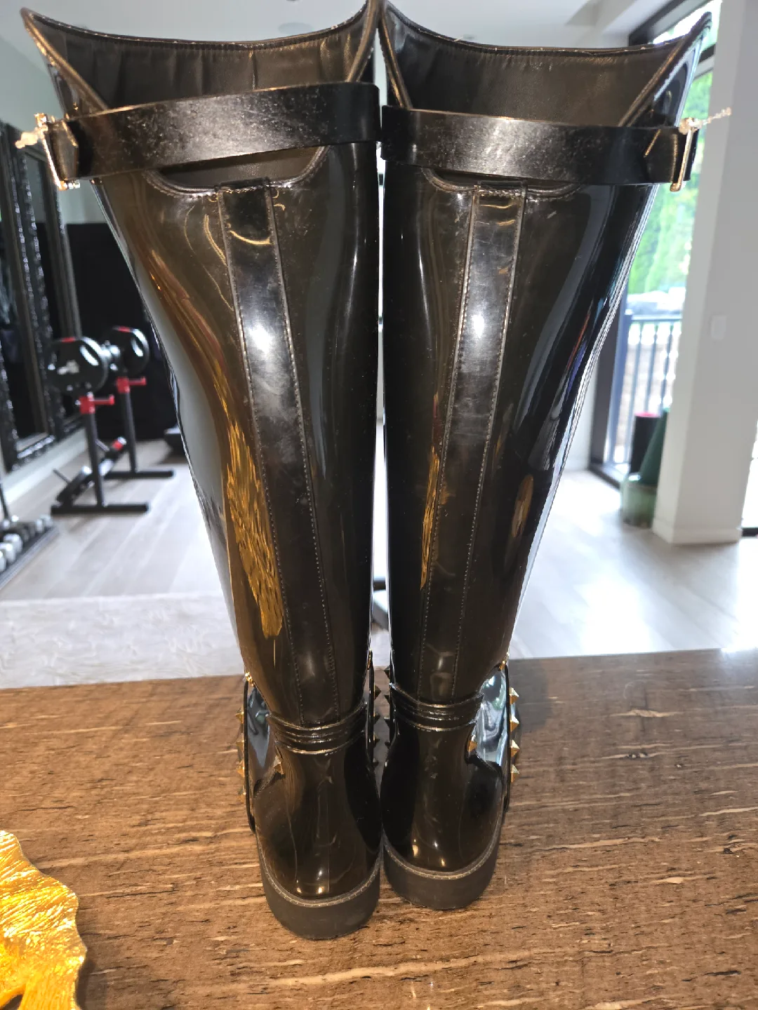Valentino Garavani Black Rain Boots - Size 40 image indicator(5)