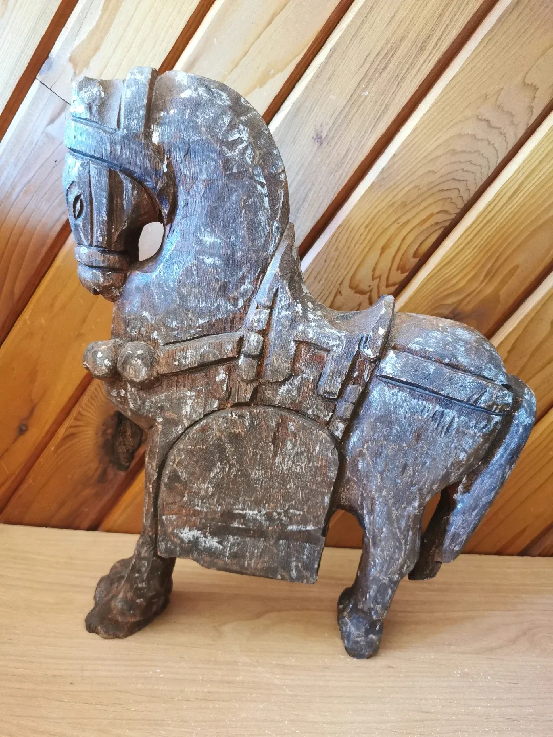 Large Vintage Wooden Horse image indicator(6)