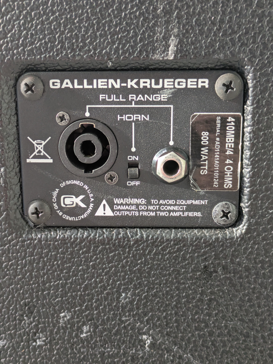 GK 410MBE 4 Ohms Bass Cab 800 Watts - photo 5