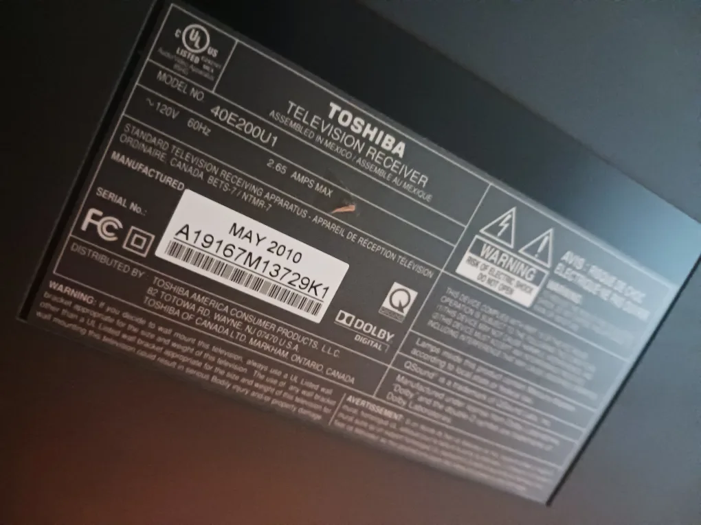 Toshiba 40E200U1 40-inch Television image indicator(2)