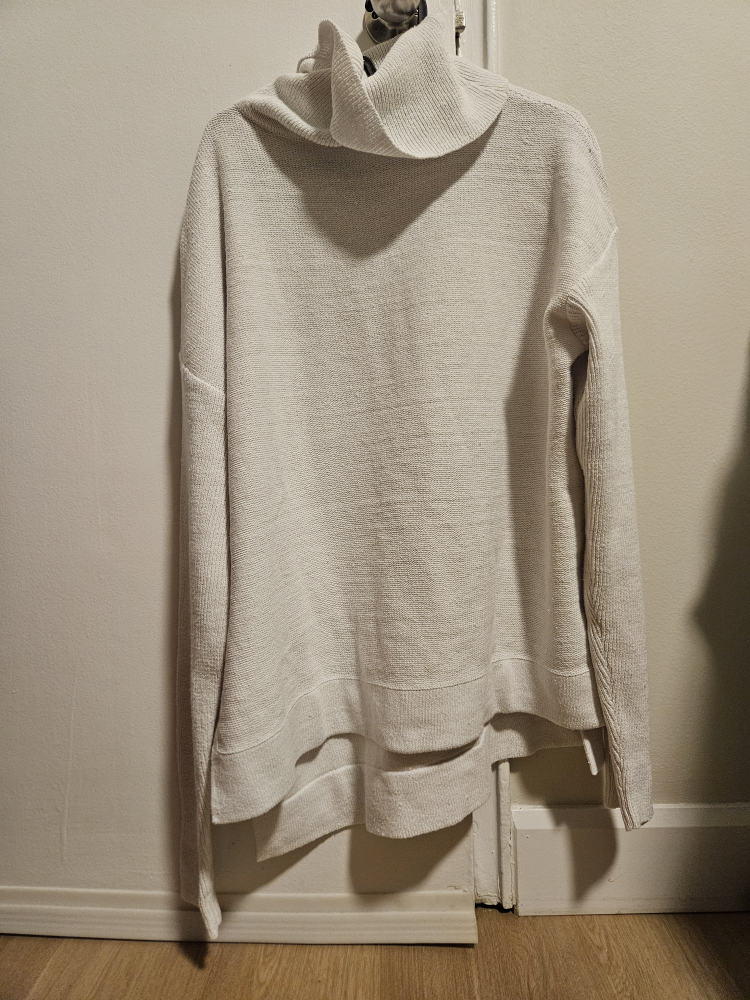 white sweater