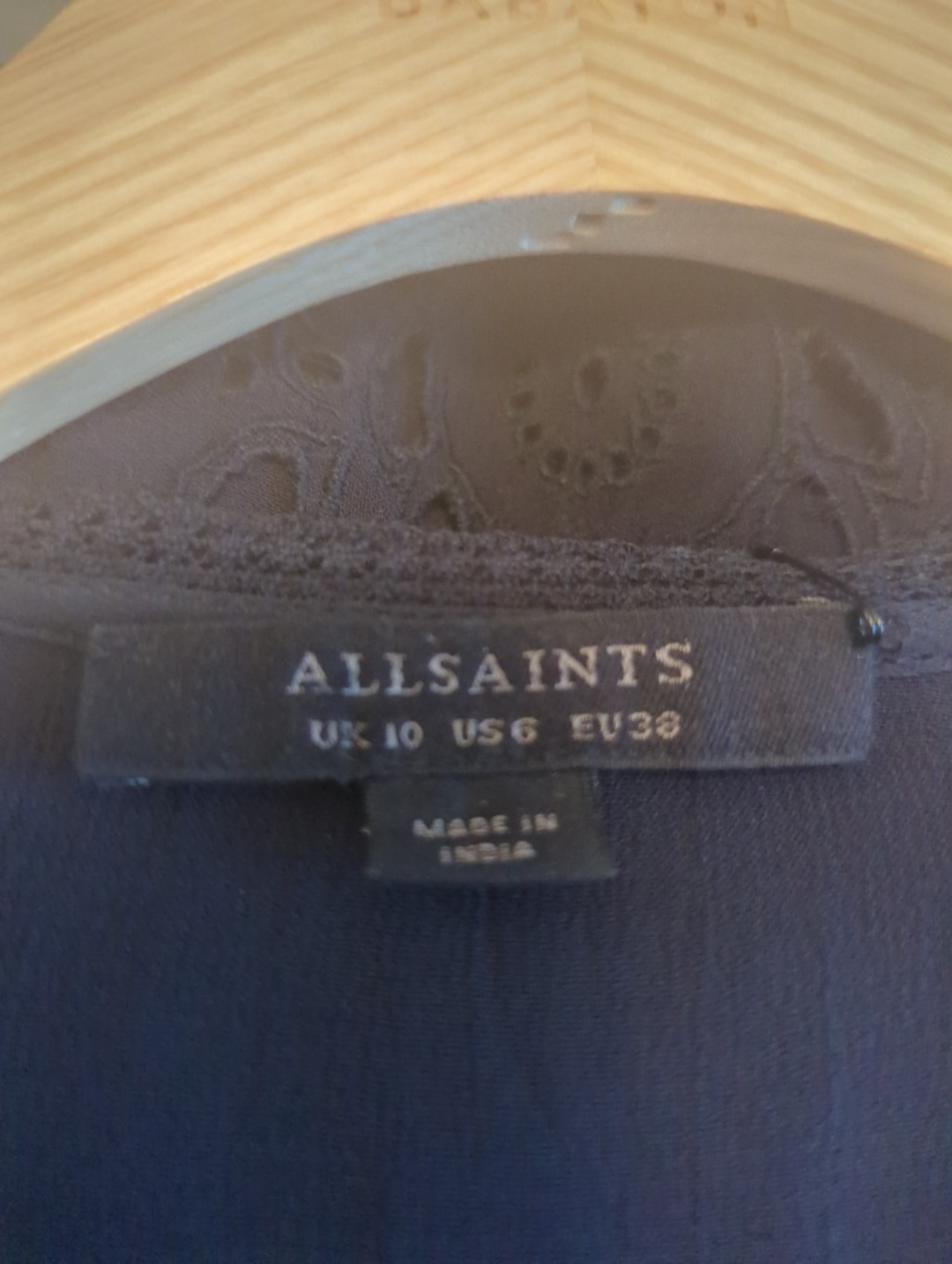 AllSaints Navy Viscose Wrap Dress - UK 10 / US 6 - photo 3