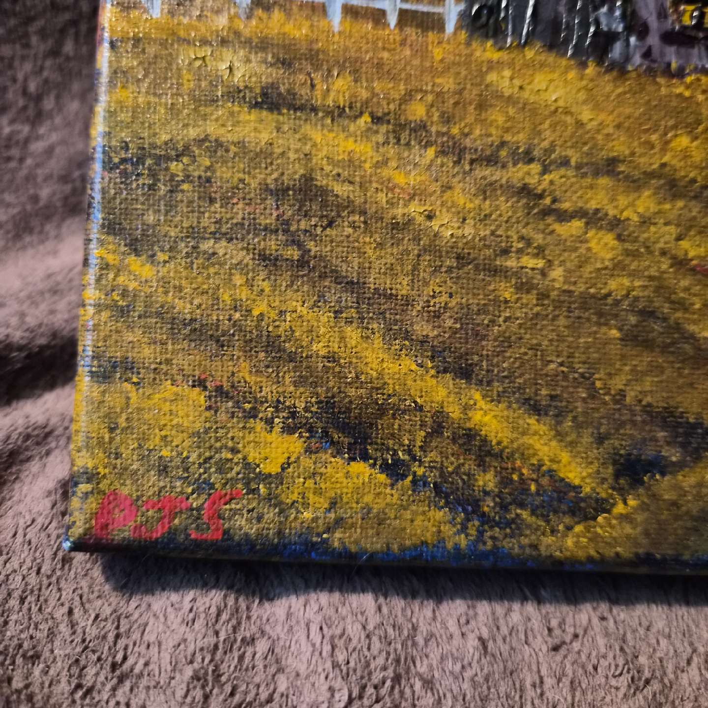 Hand Painted Canvas Oil Paint Bob Ross Inspired  Impressionistic - photo 2