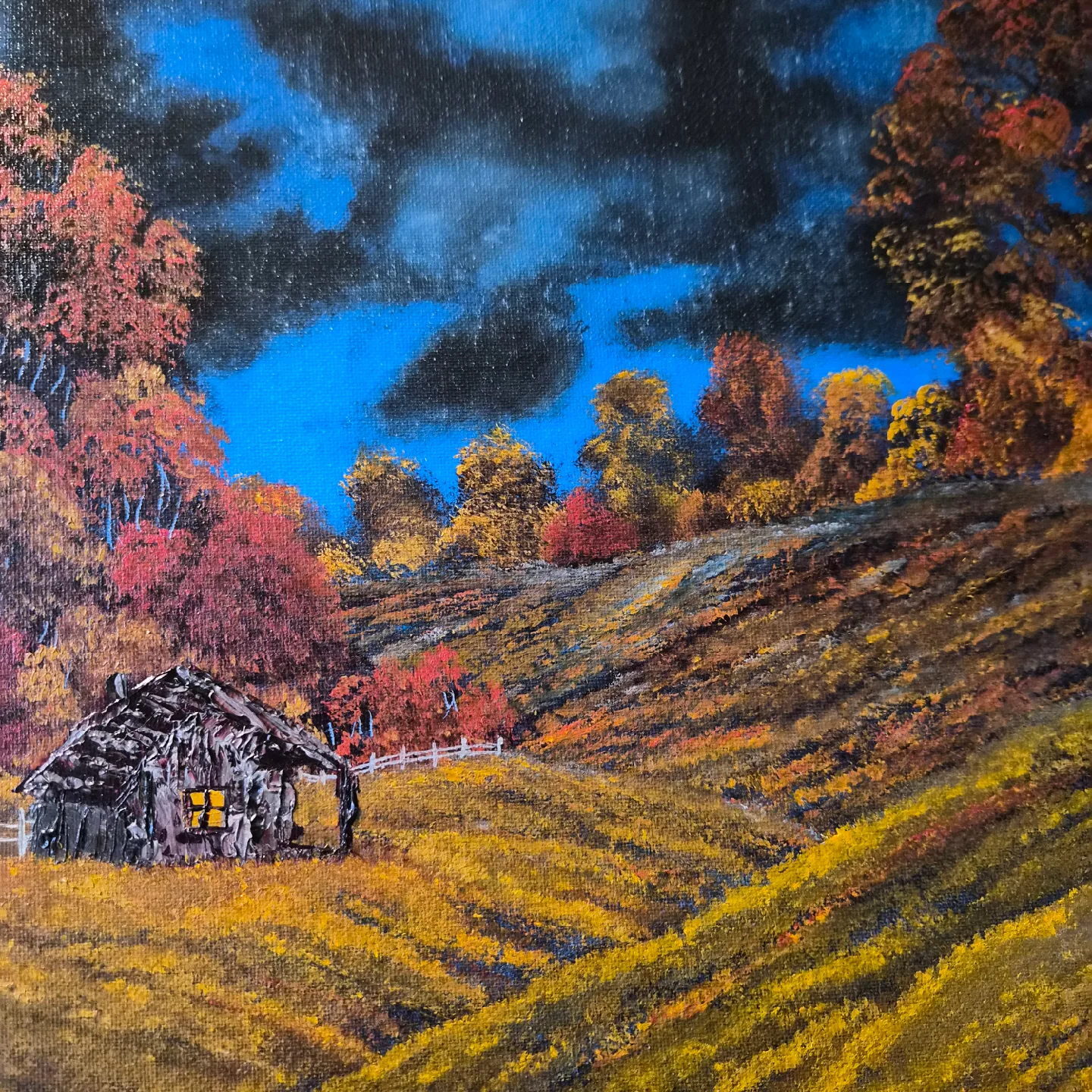 Hand Painted Canvas Oil Paint Bob Ross Inspired  Impressionistic image indicator(3)