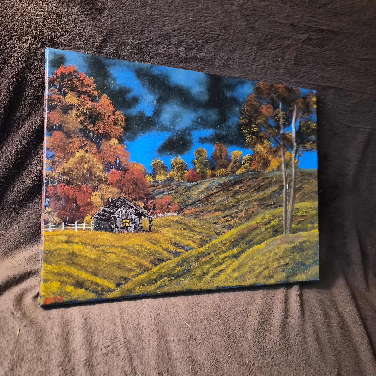 Hand Painted Canvas Oil Paint Bob Ross Inspired  Impressionistic - photo 4
