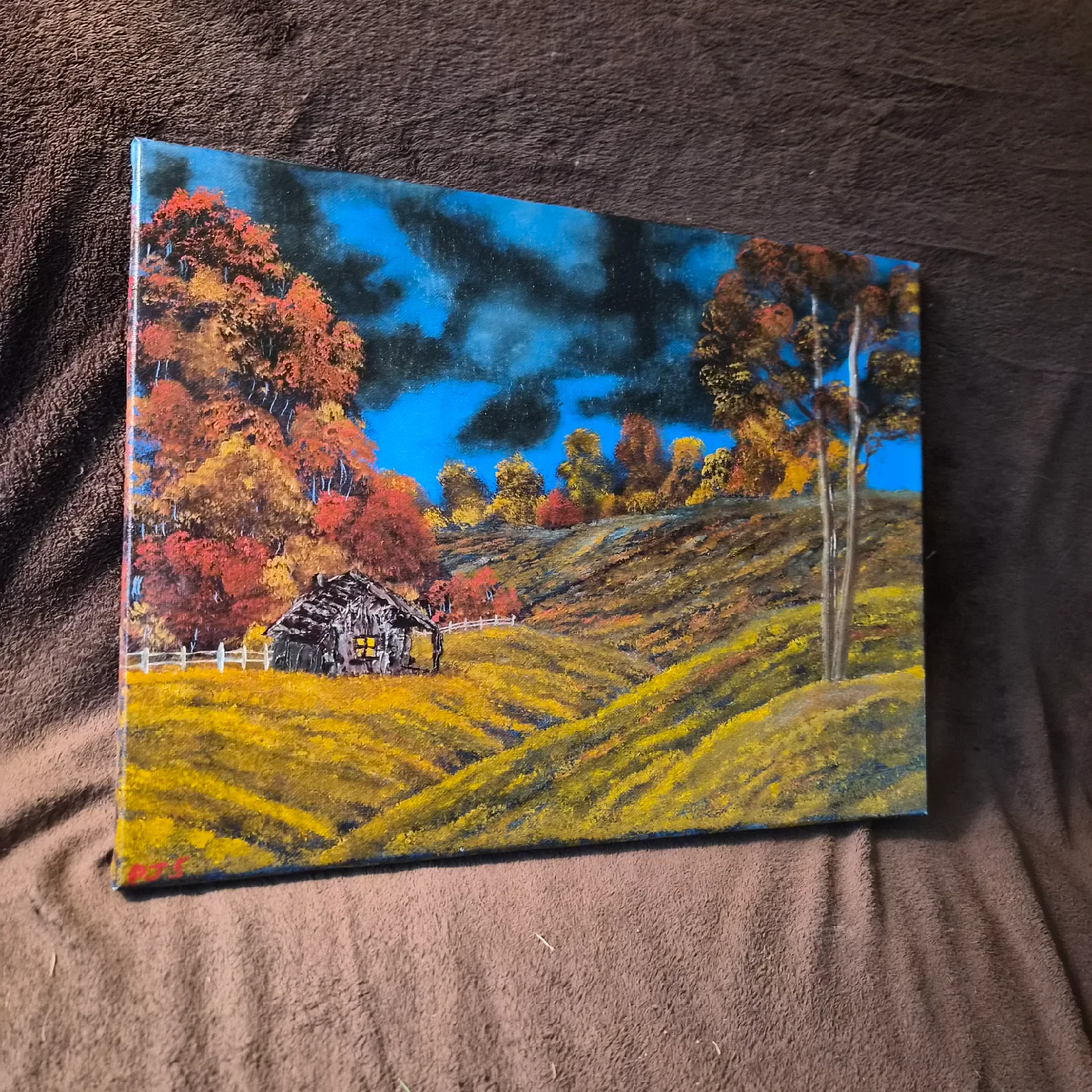 Hand Painted Canvas Oil Paint Bob Ross Inspired  Impressionistic image indicator(4)