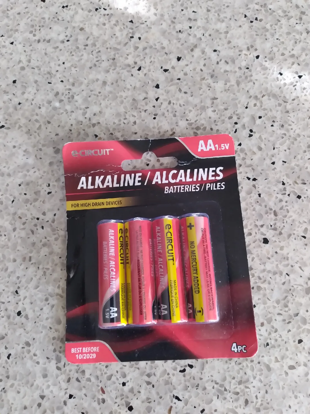 New eCircuit AA Alkaline Batteries - 1 Pack of 4