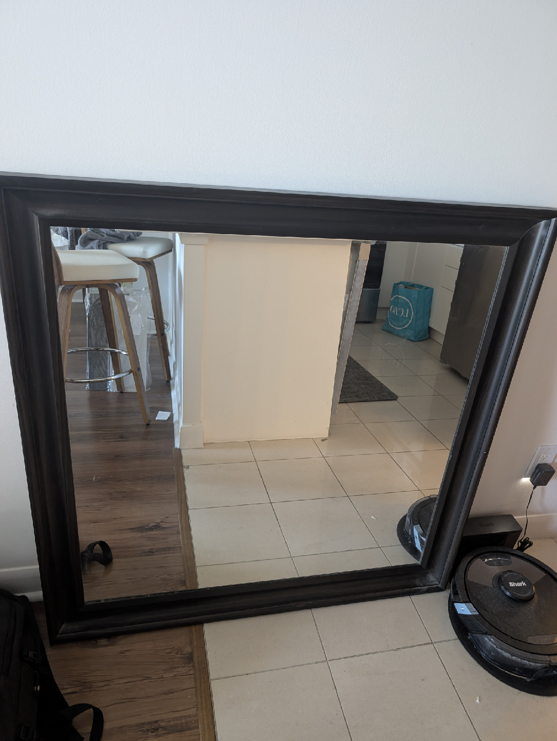 Framed Dark Brown Mirror